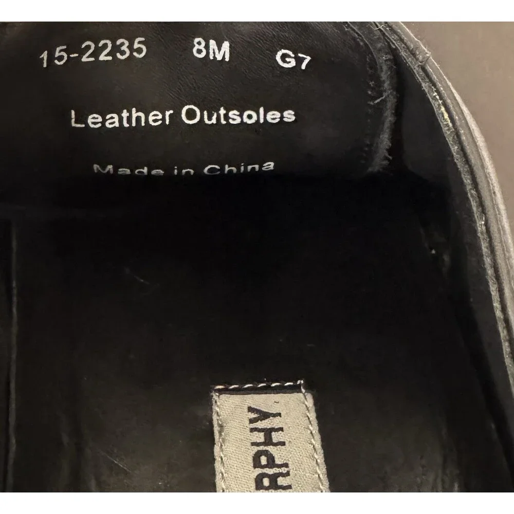 Johnston & Murphy Black Leather Cap‎ Toe Oxford Dress Shoes Men 8M Career Work